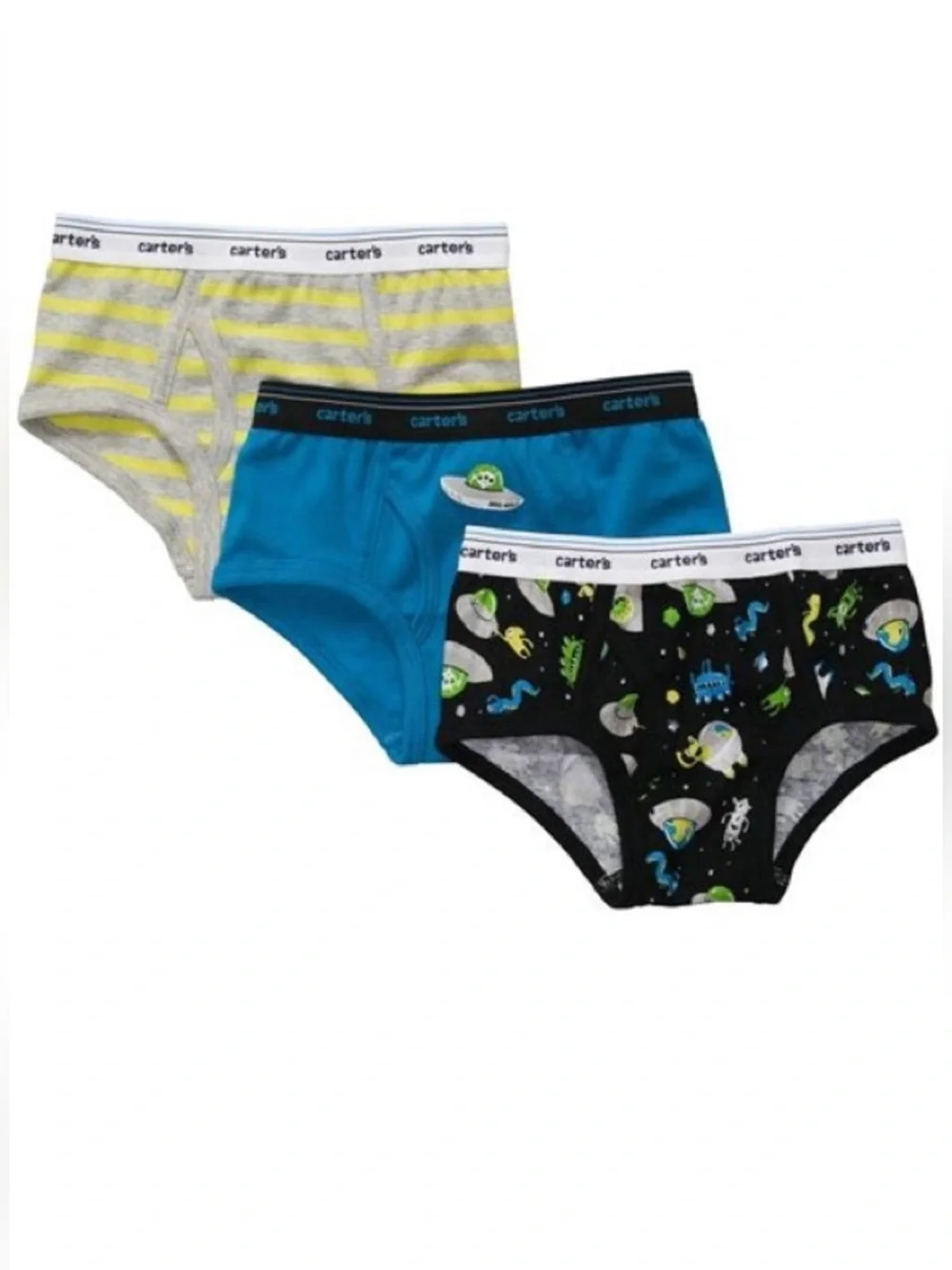 Carter's Boys 3-pack Briefs Underwear Space Aliens